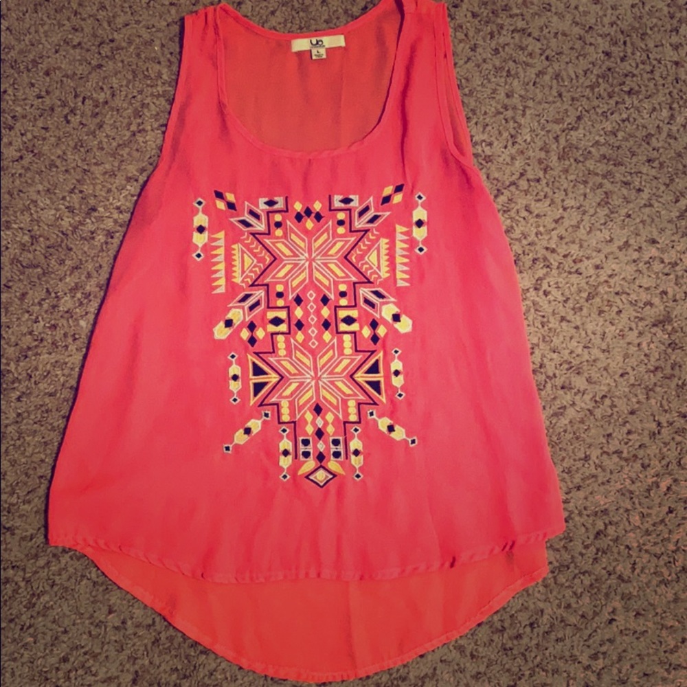 Coral embellished tank